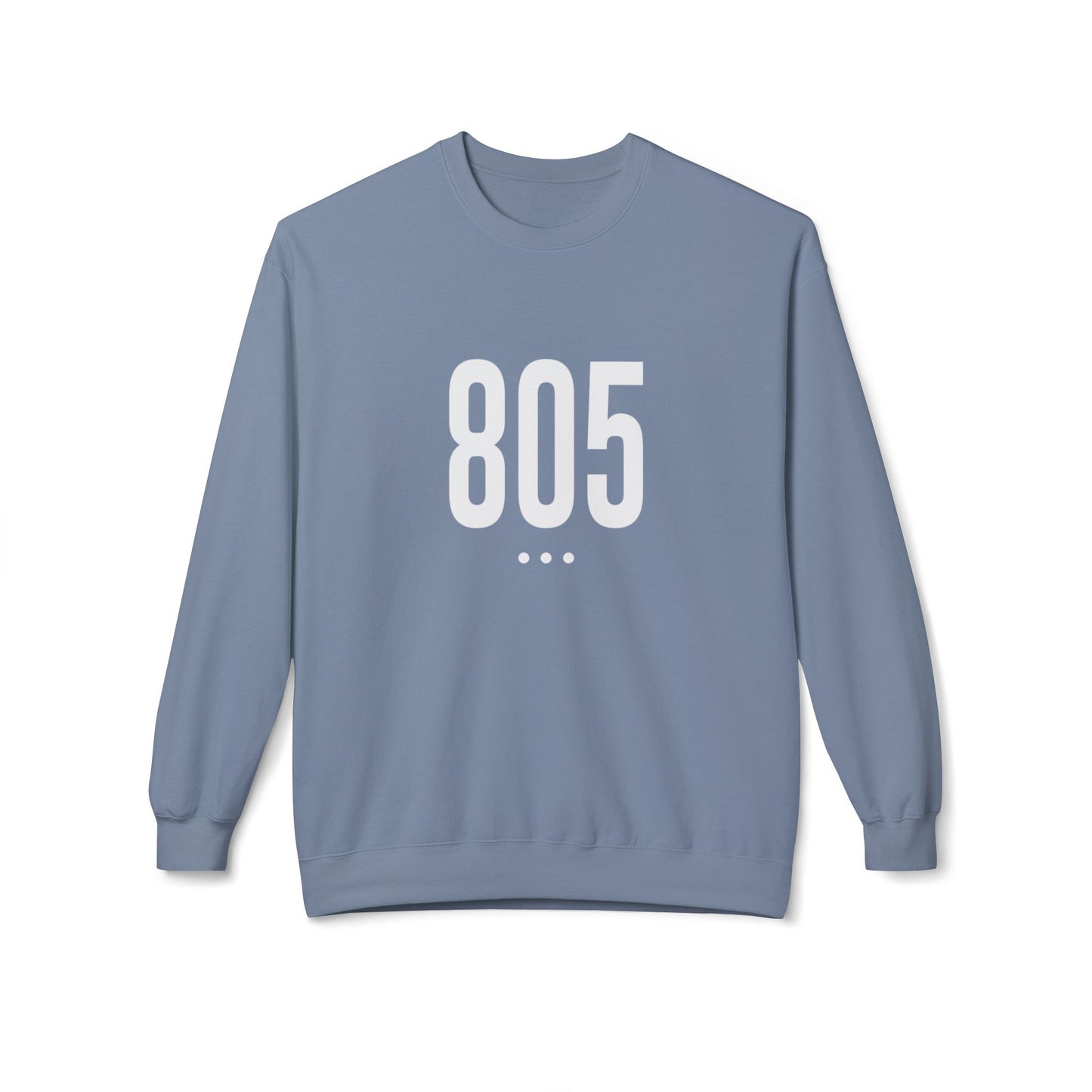 805 White Logo Front Unisex Crewneck Sweatshirt