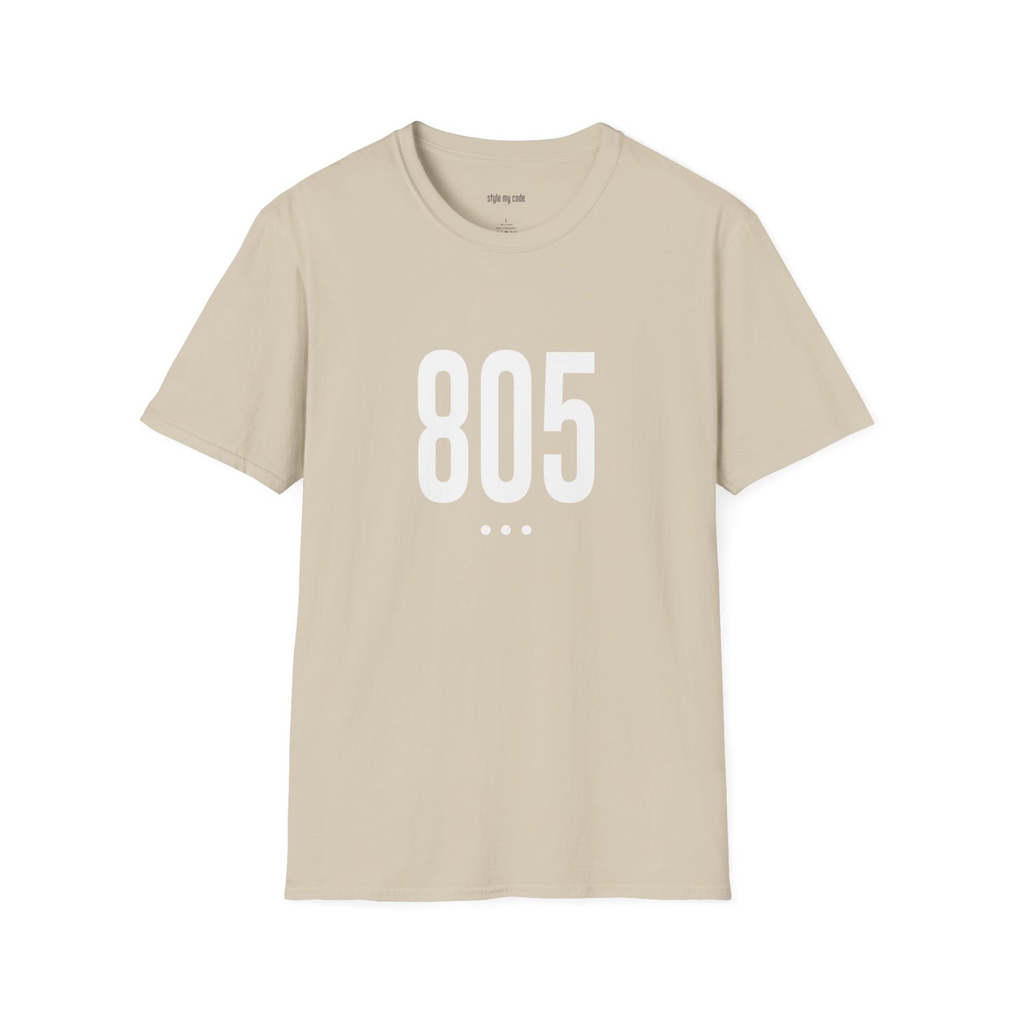 805 White Logo Front Unisex Soft-style T-Shirt