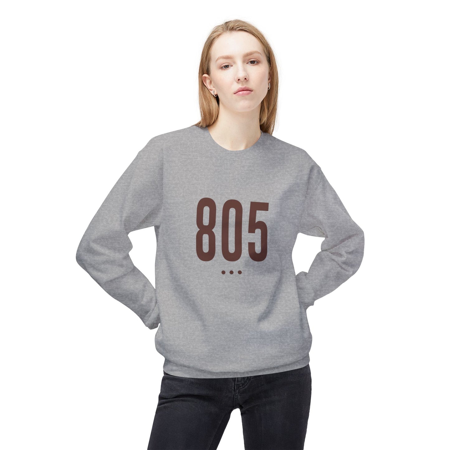 805 Logo Front Unisex Crewneck Sweatshirt