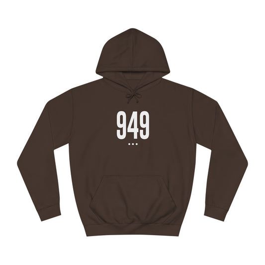 949 White Logo Front Hoodie