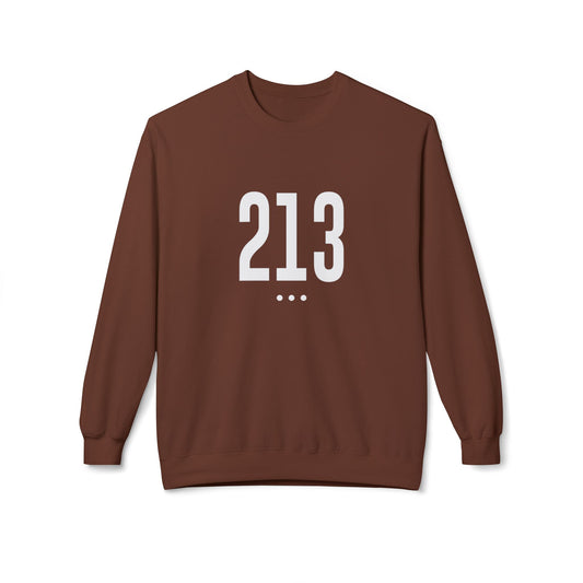 213 White Logo Front Unisex Sweatshirt