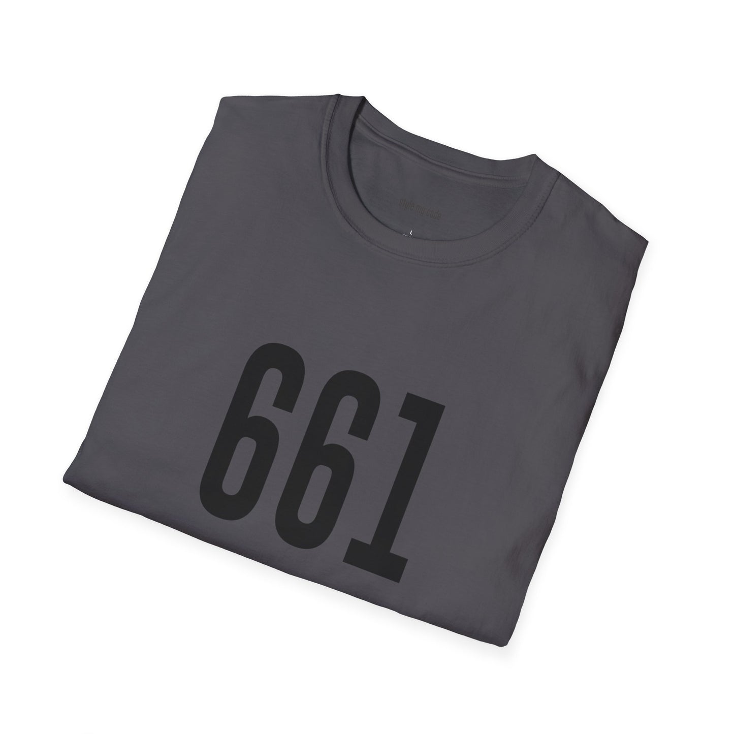 661 Unisex Black Logo Front Soft-style T-Shirt