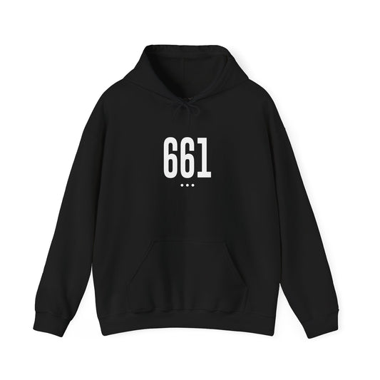 661 White Logo Front Hoodie