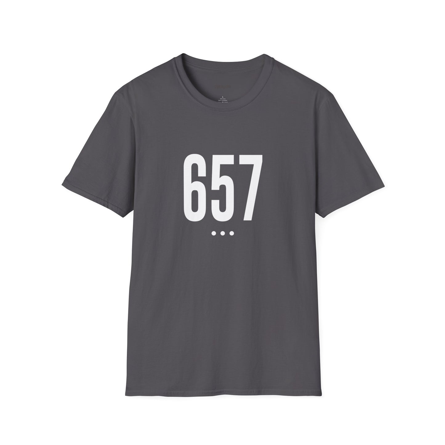 657 White Logo Front Unisex Soft-style T-Shirt