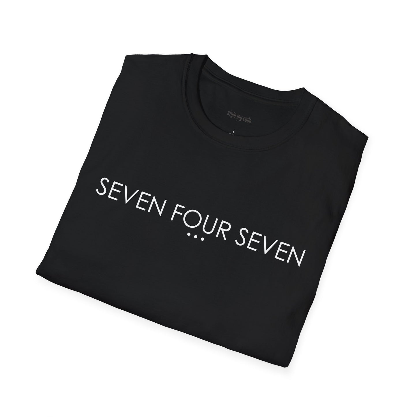 "SEVEN FOUR SEVEN" Design T-Shirt