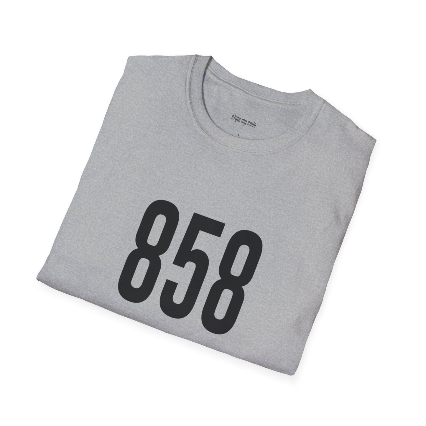 858 Black Logo Front Unisex Soft-style T-Shirt