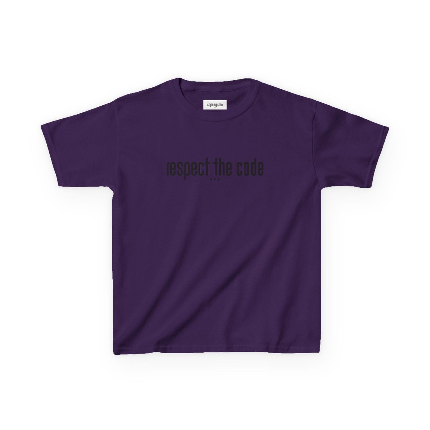 "Respect the Code" Black - Kid's Unisex Trendy Tee