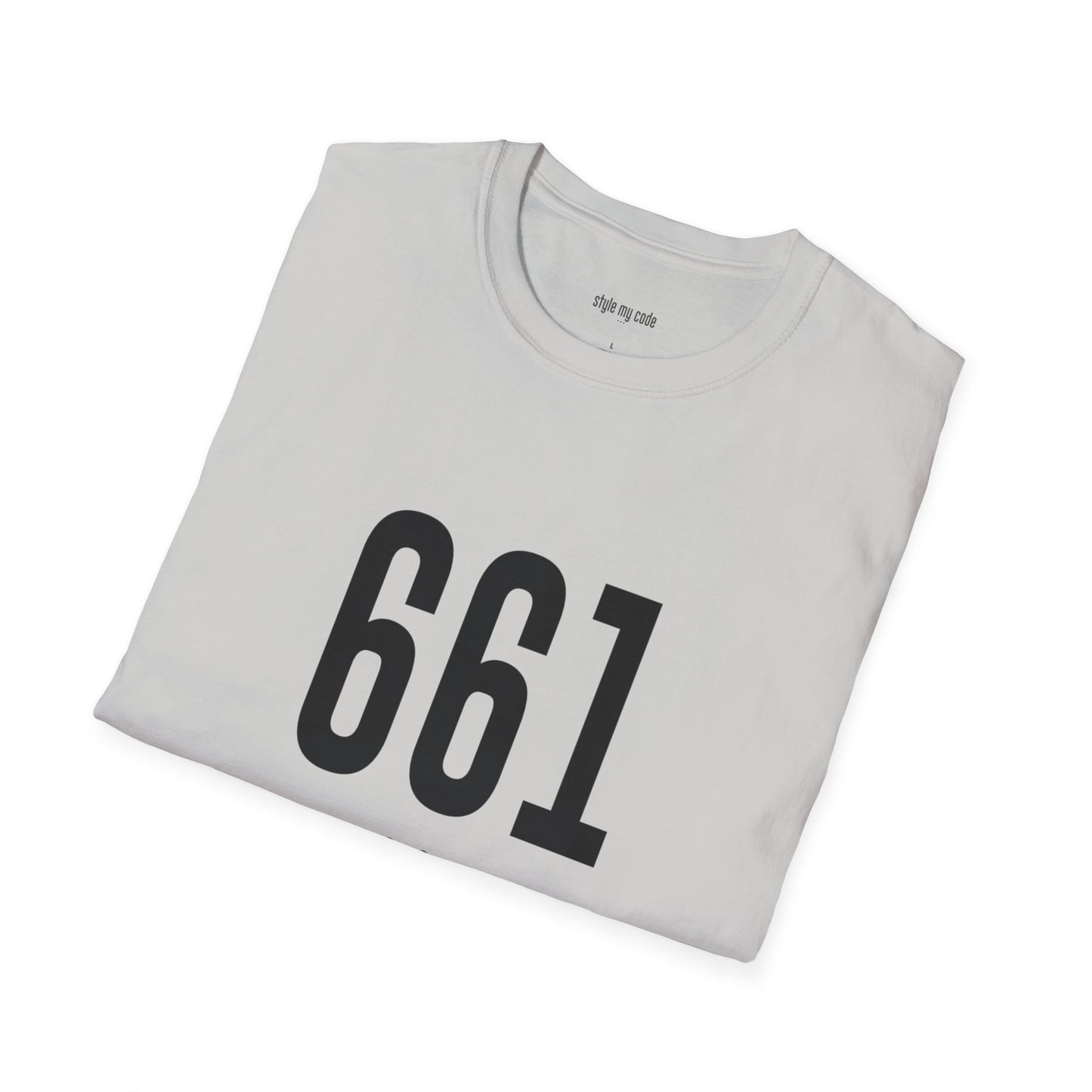 661 Unisex Black Logo Front Soft-style T-Shirt