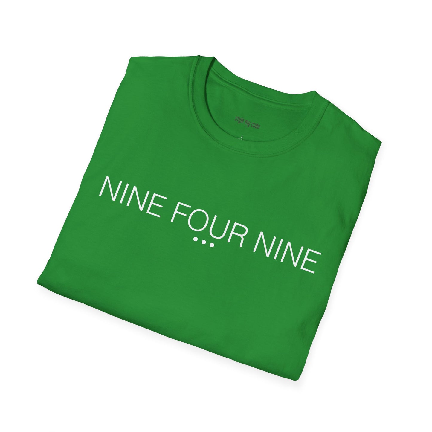 Minimalist Unisex Softstyle T-Shirt - "NINE FOUR NINE"