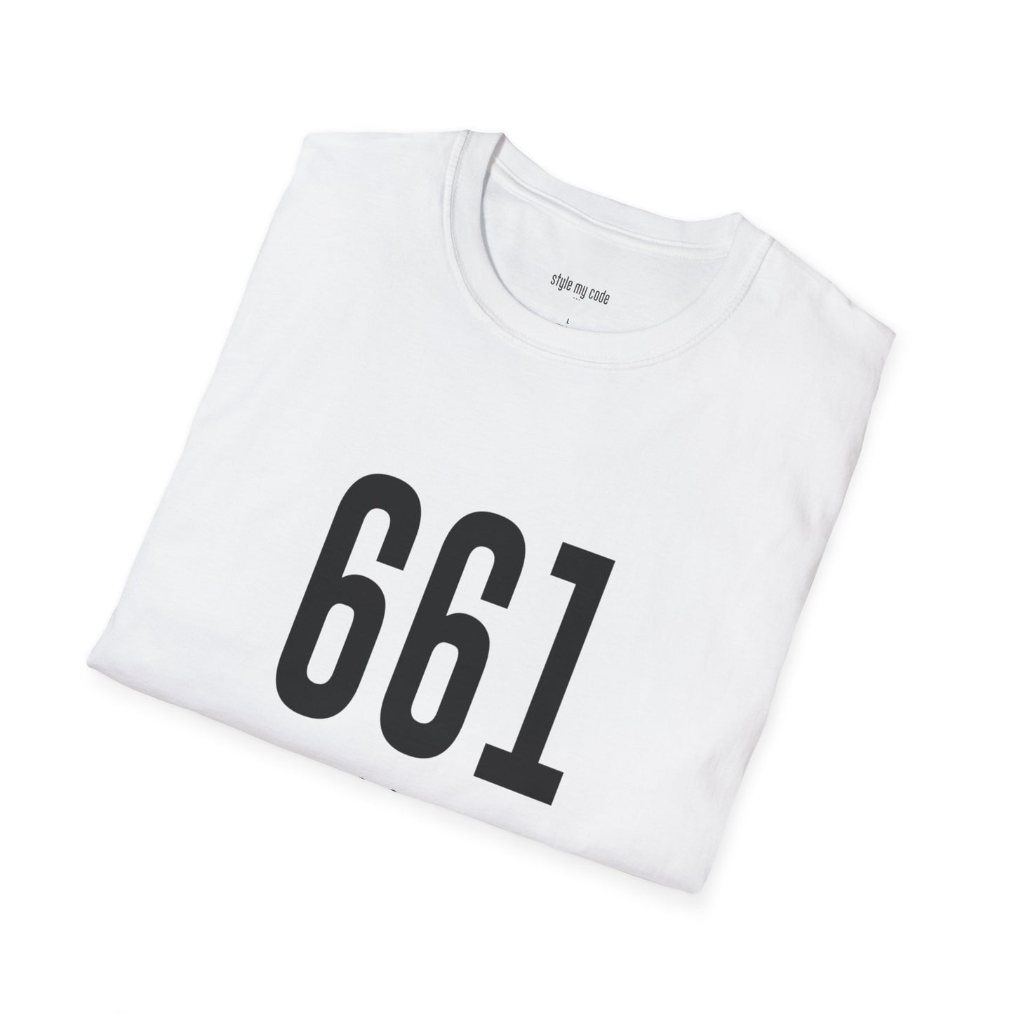 661 Unisex Black Logo Front Soft-style T-Shirt