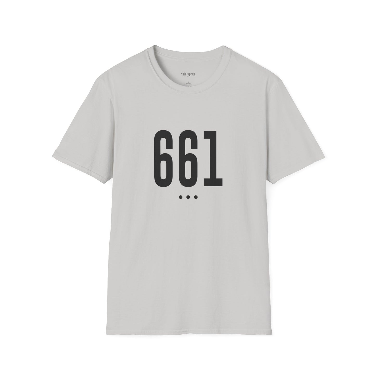 661 Unisex Black Logo Front Soft-style T-Shirt