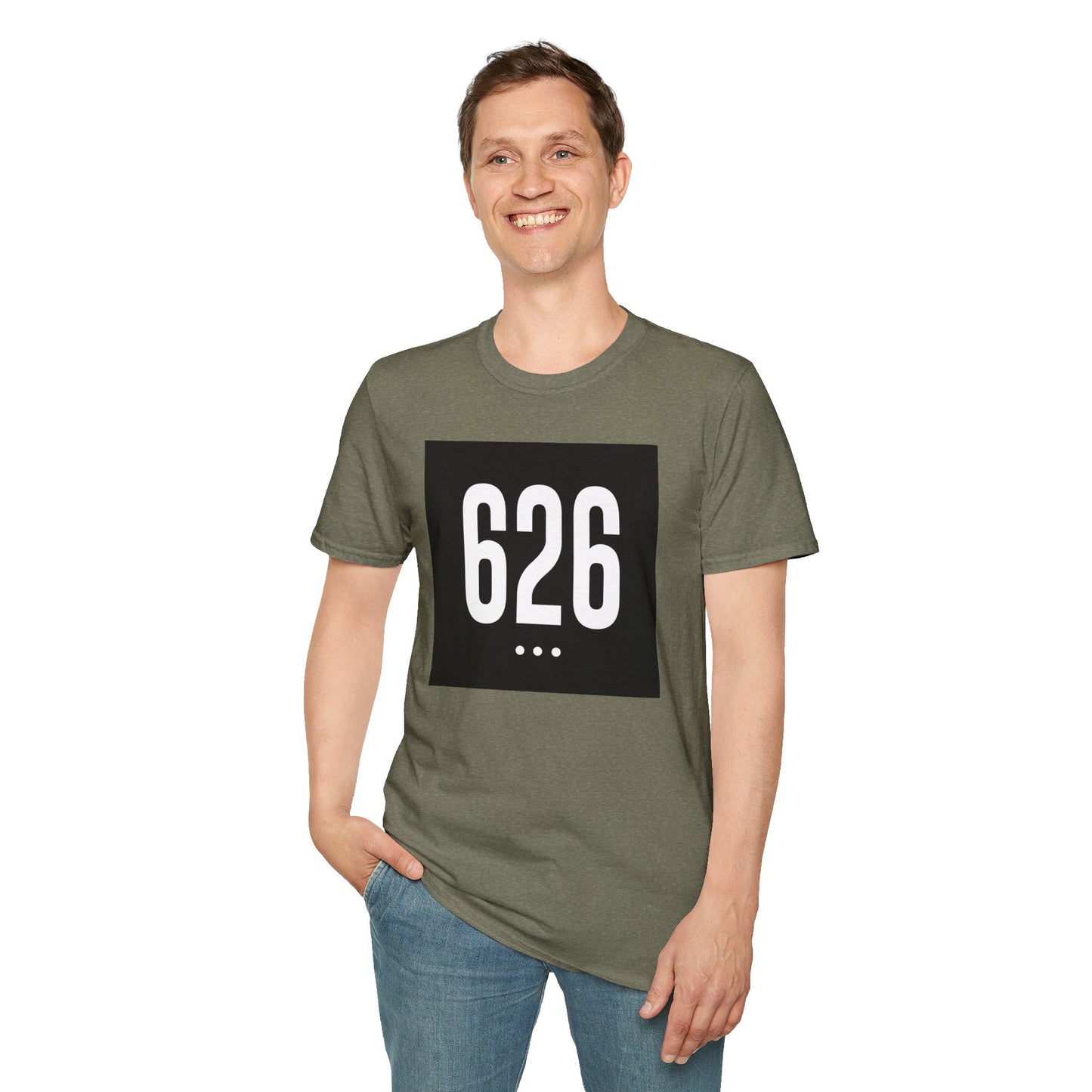 626 White Logo Front Unisex Soft-style T-Shirt