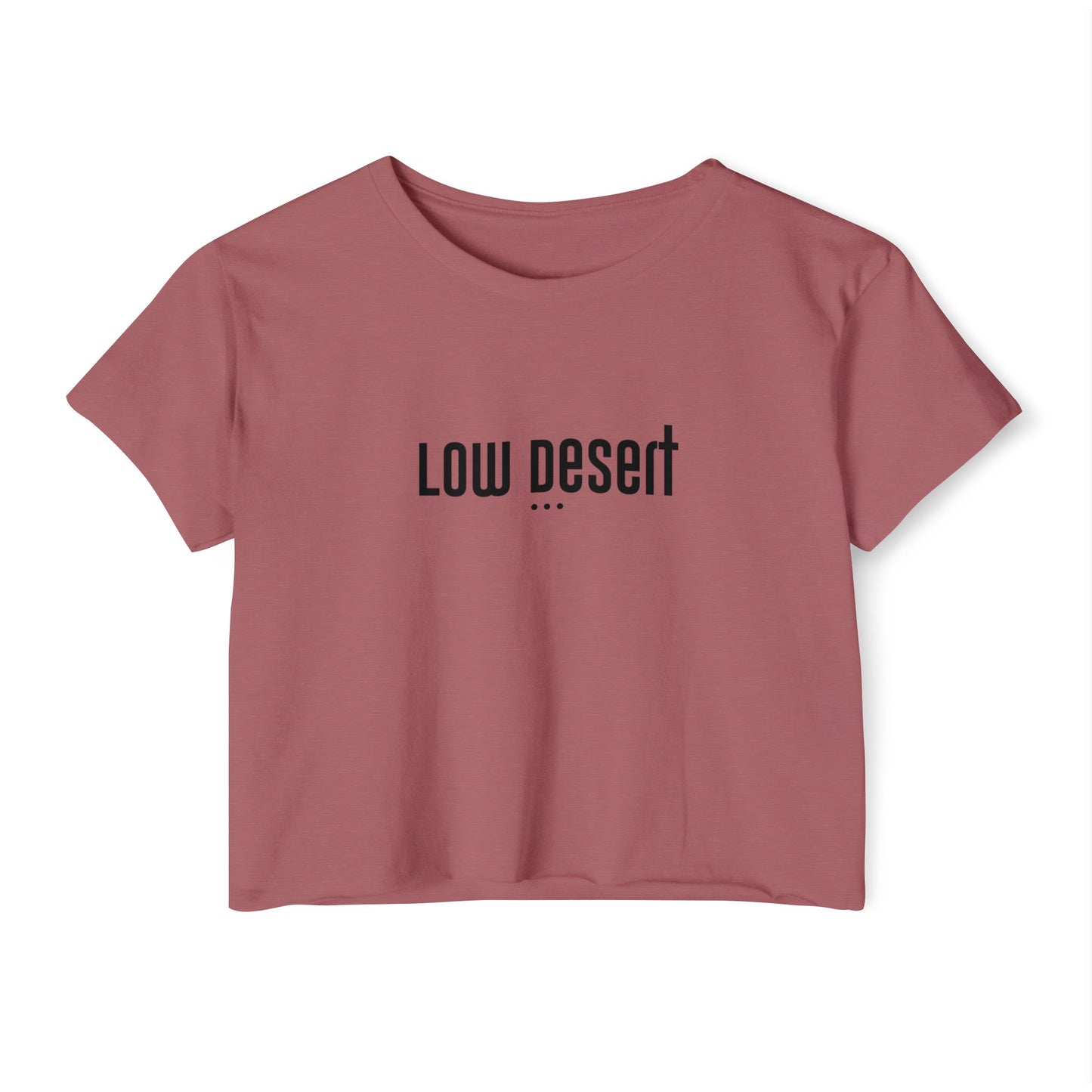 Trendy Women's Festival Crop Top - 'Low Desert' Graphic Tee for Summer Vibes