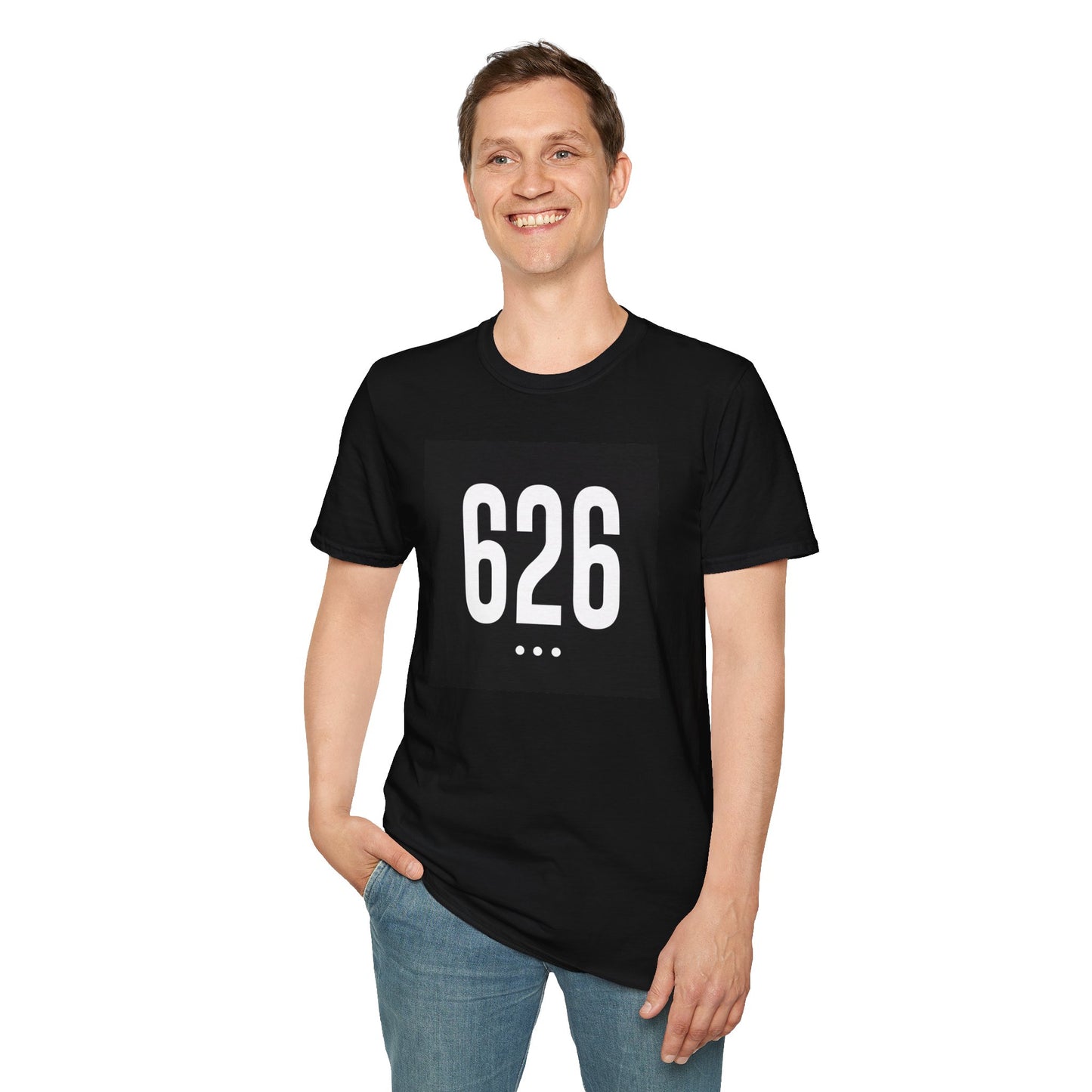 626 White Logo Front Unisex Soft-style T-Shirt