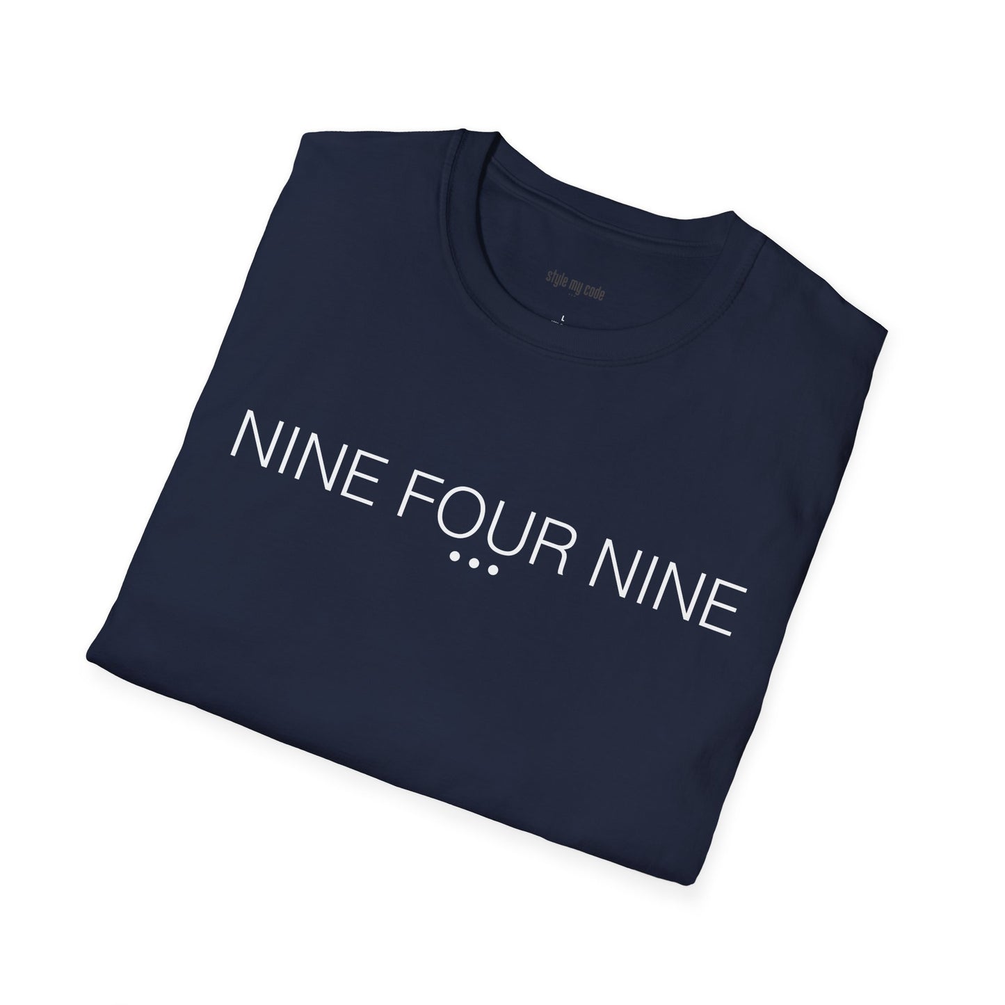 Minimalist Unisex Softstyle T-Shirt - "NINE FOUR NINE"