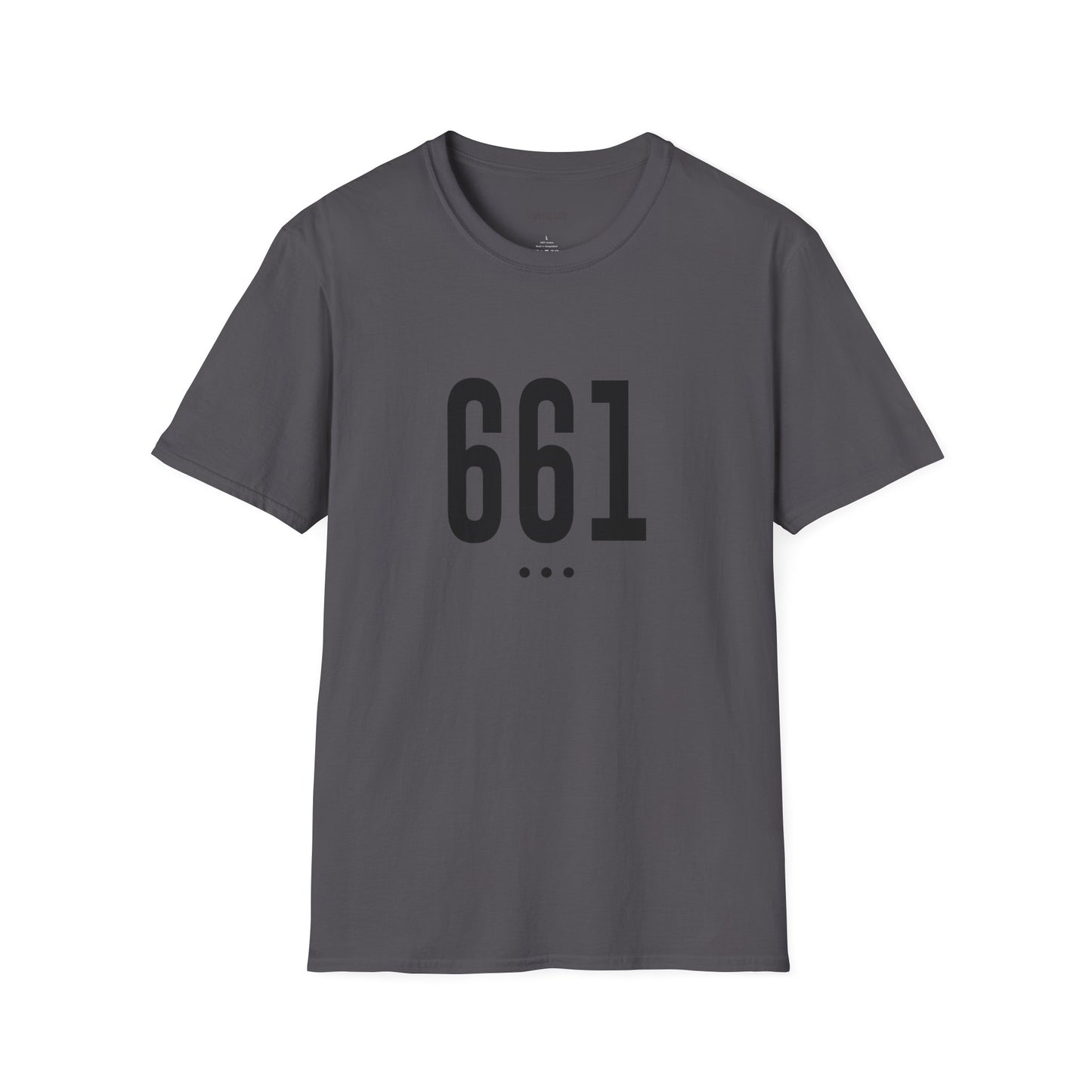 661 Unisex Black Logo Front Soft-style T-Shirt