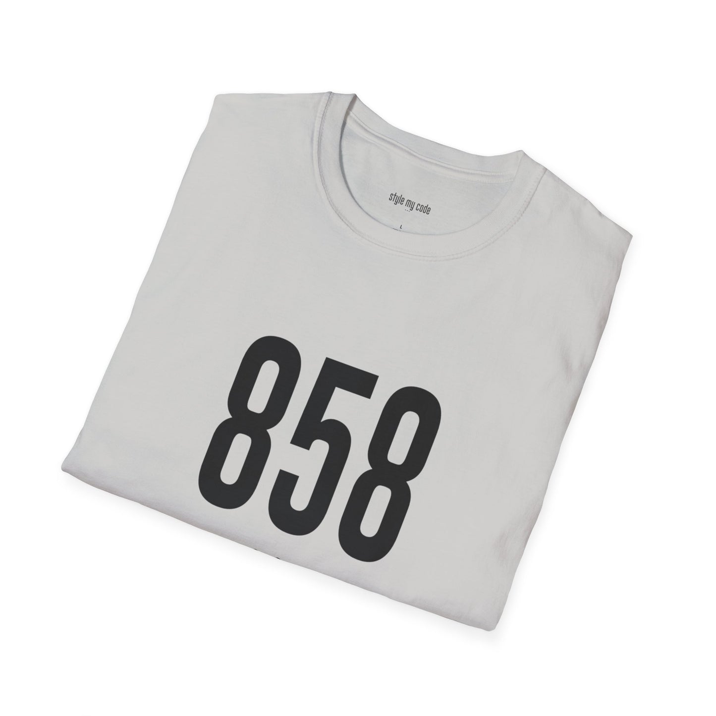 858 Black Logo Front Unisex Soft-style T-Shirt