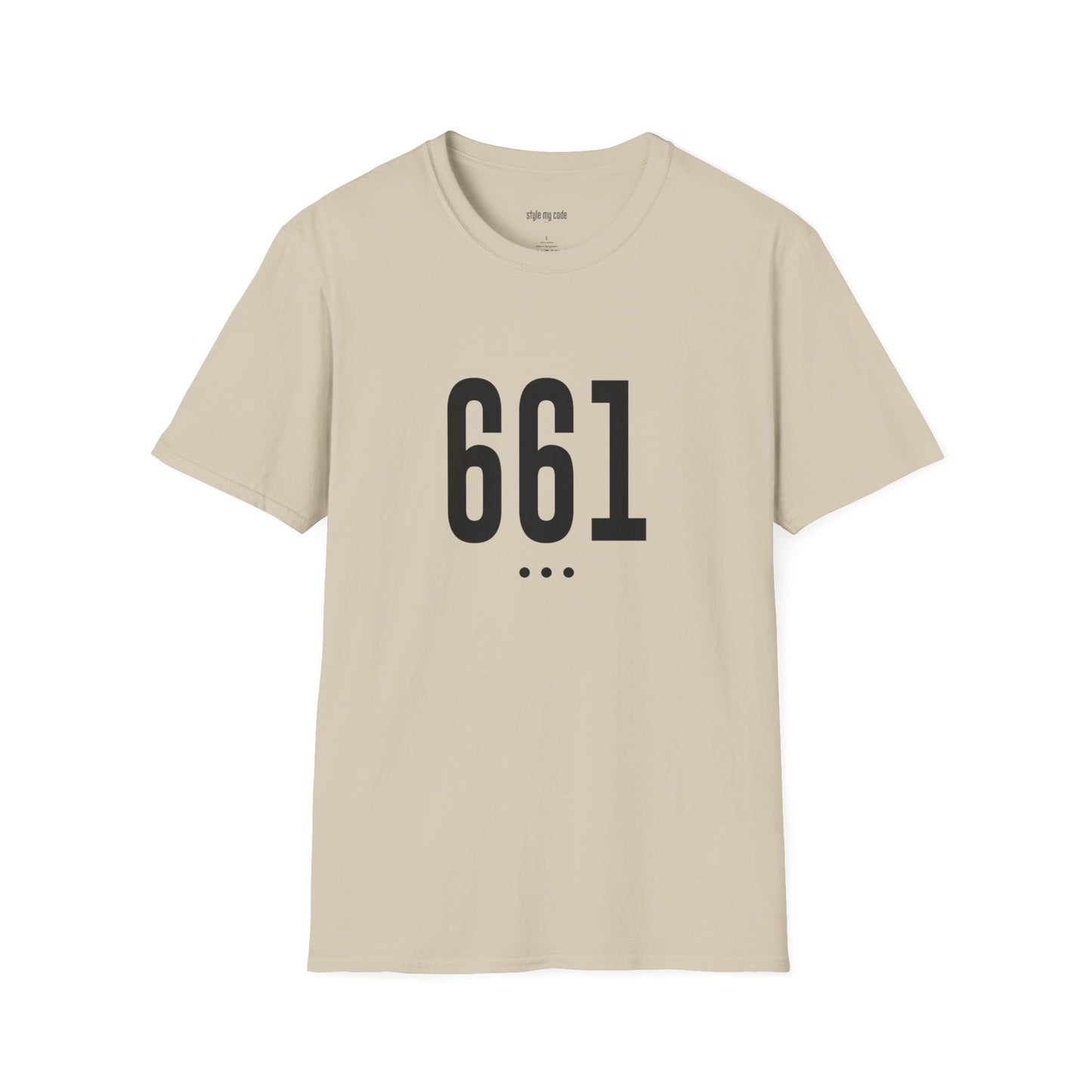 661 Unisex Black Logo Front Soft-style T-Shirt