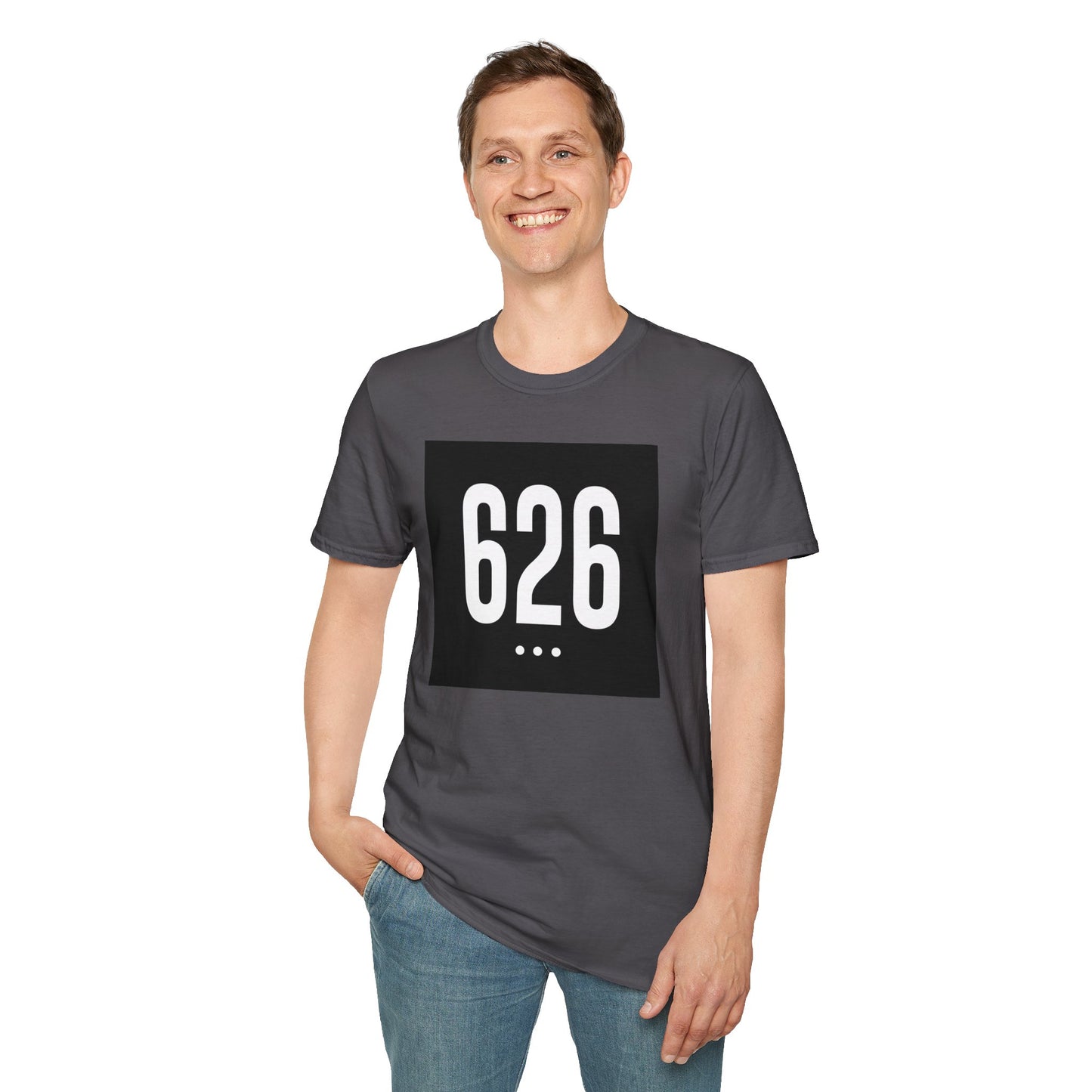 626 White Logo Front Unisex Soft-style T-Shirt