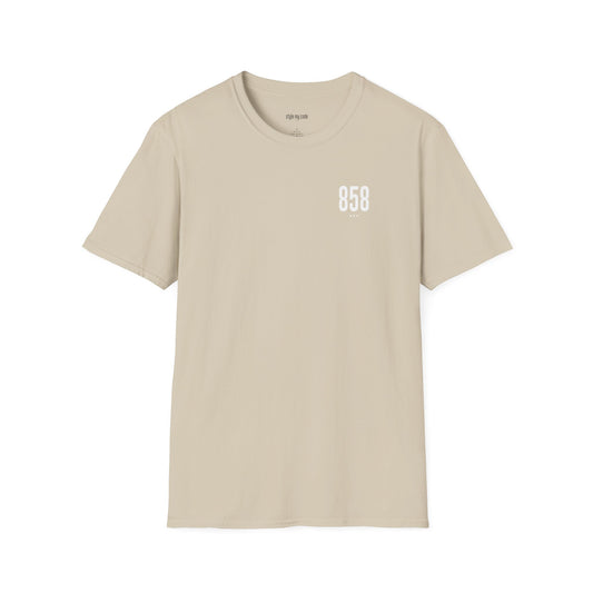 858 White Logo Soft-style T-Shirt