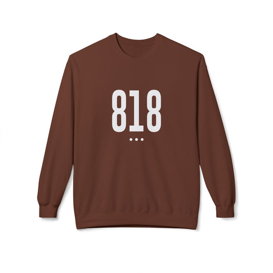 818 White Logo Front Crewneck Sweatshirt