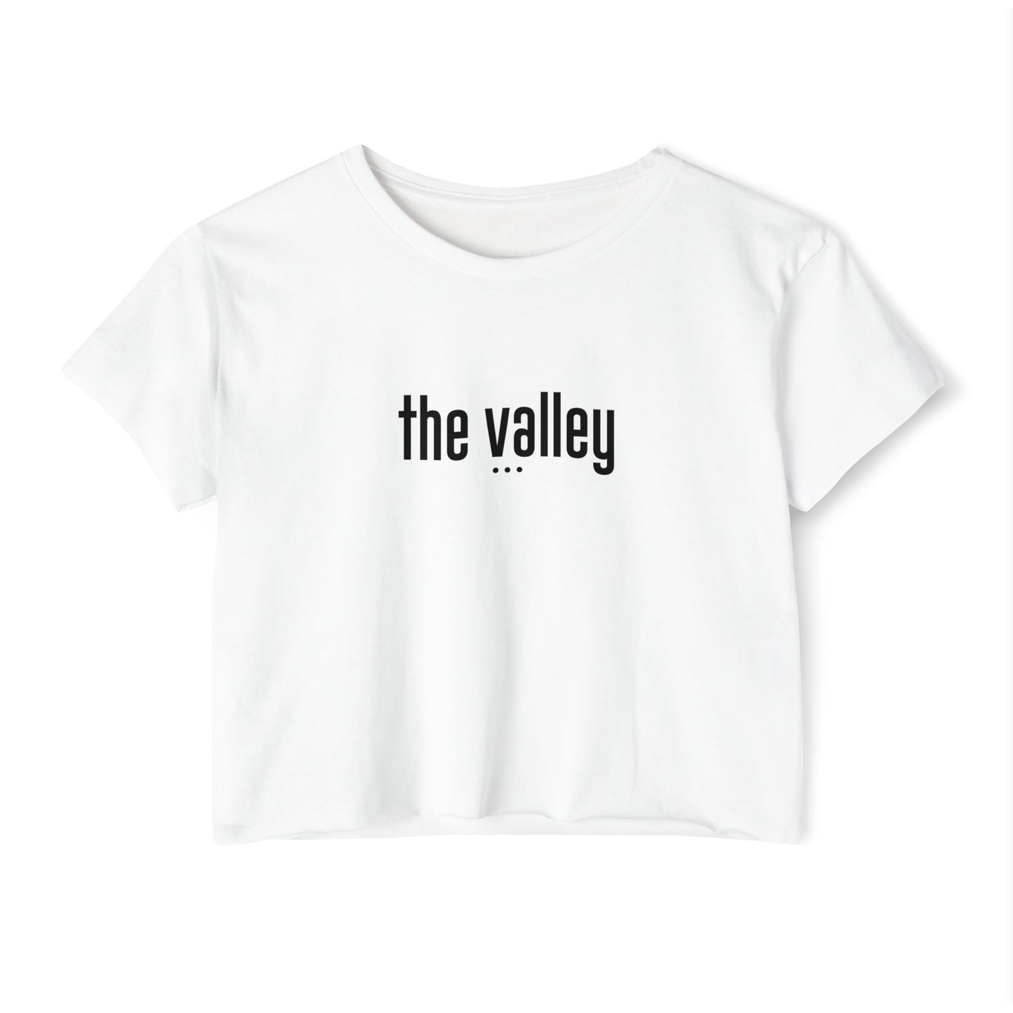 Trendy Women's Festival Crop - "The Valley" Graphic Crop Tee for Summer Vibes