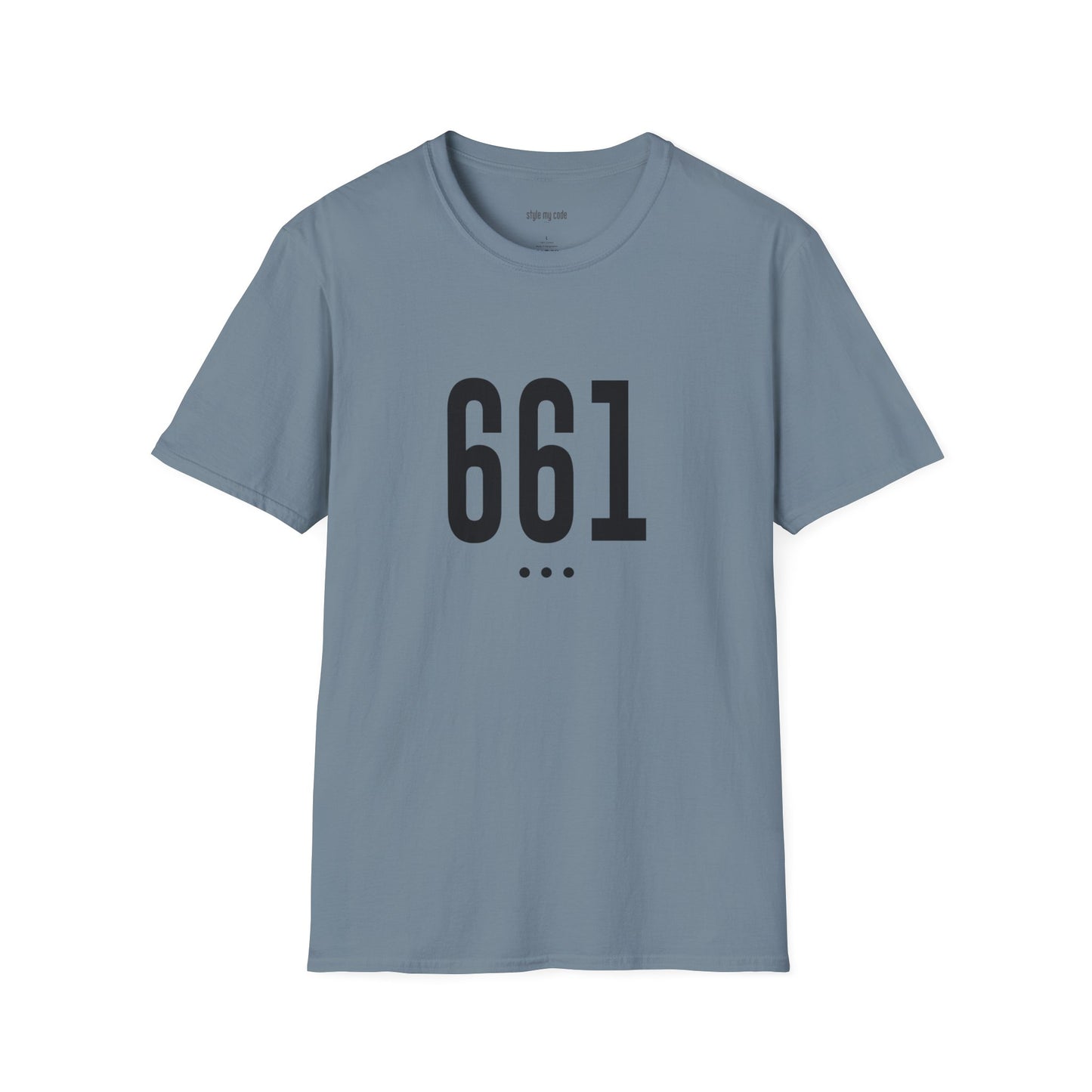 661 Unisex Black Logo Front Soft-style T-Shirt