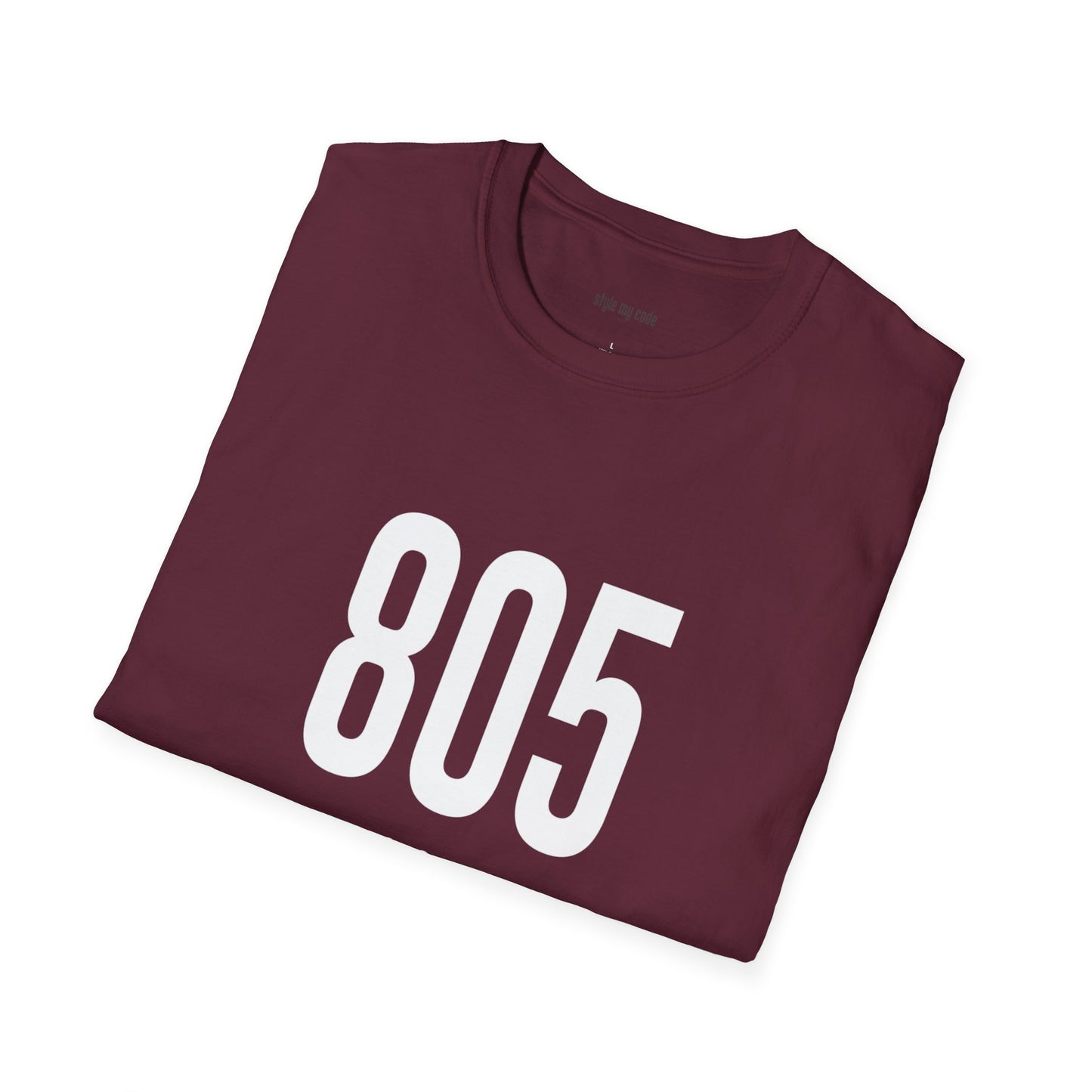 805 White Logo Front Unisex Soft-style T-Shirt