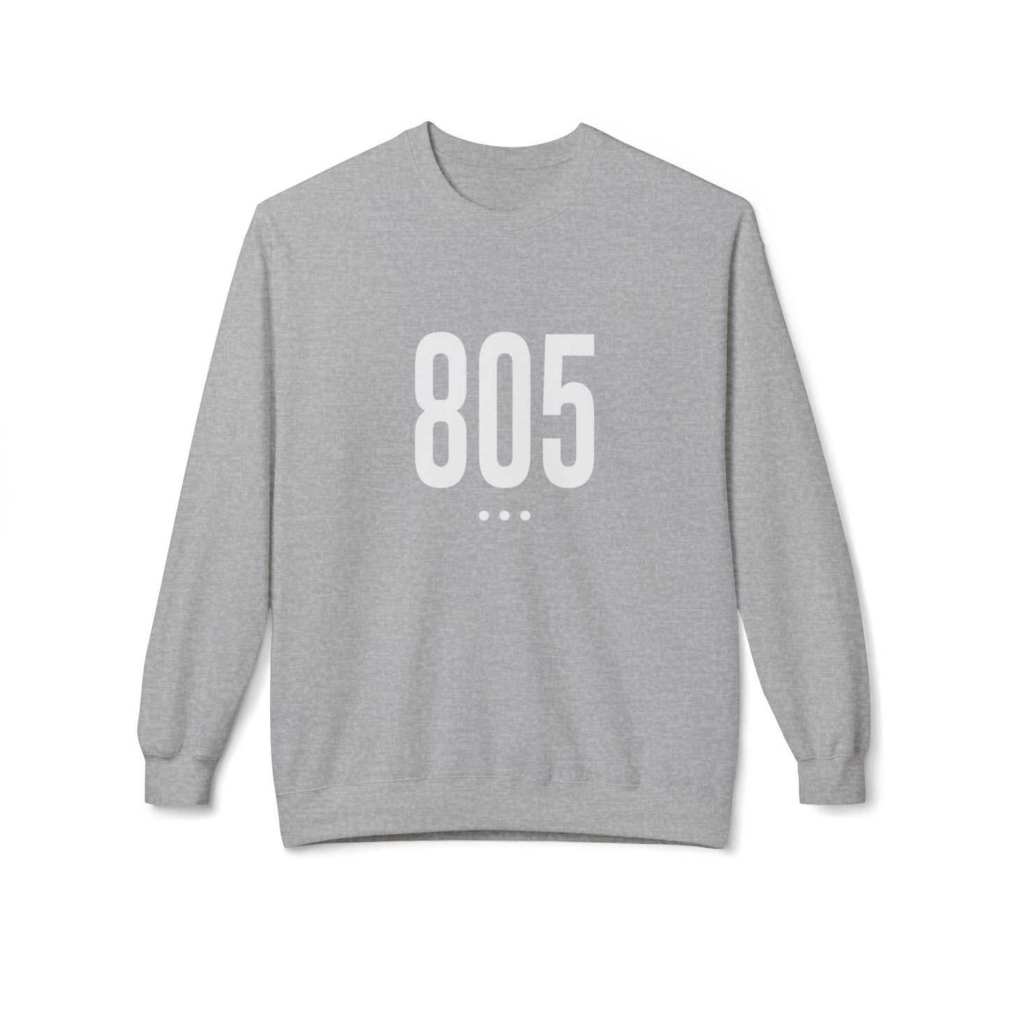 805 White Logo Front Unisex Crewneck Sweatshirt