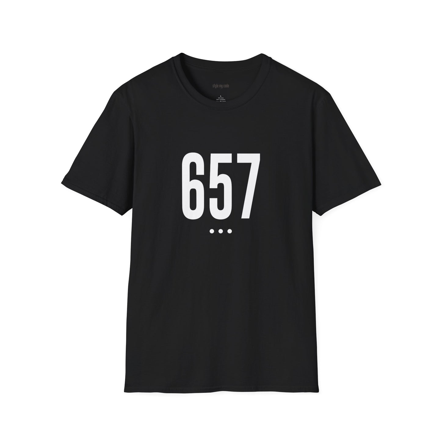 657 White Logo Front Unisex Soft-style T-Shirt