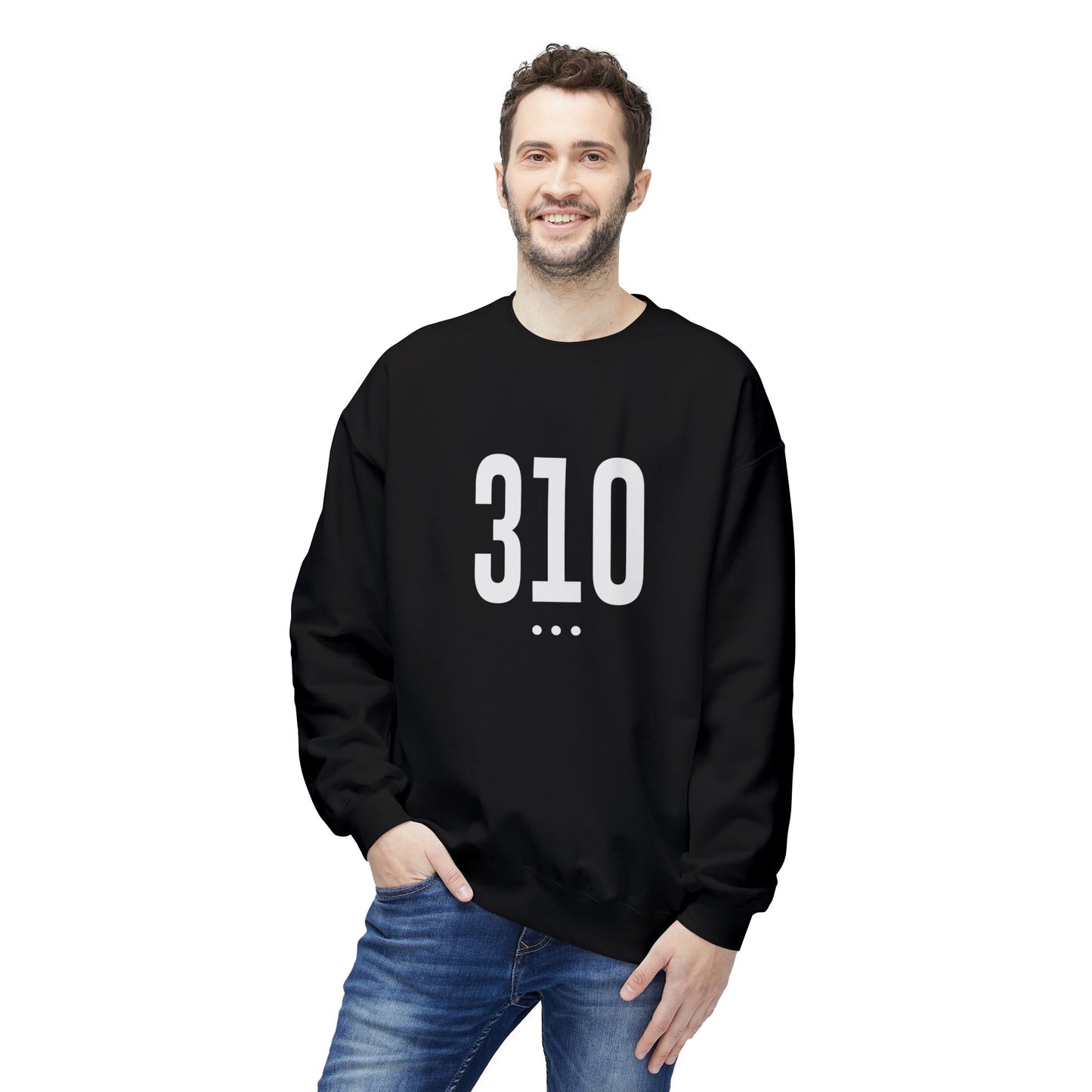 310 White Logo Front Unisex Crewneck Sweatshirt