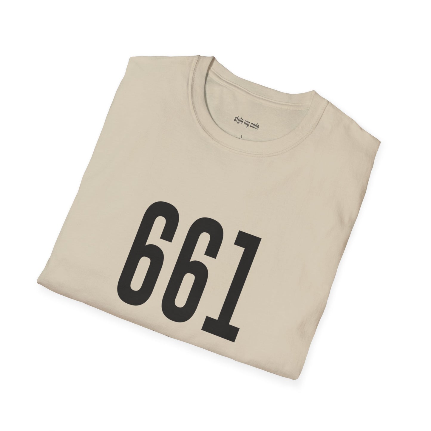 661 Unisex Black Logo Front Soft-style T-Shirt