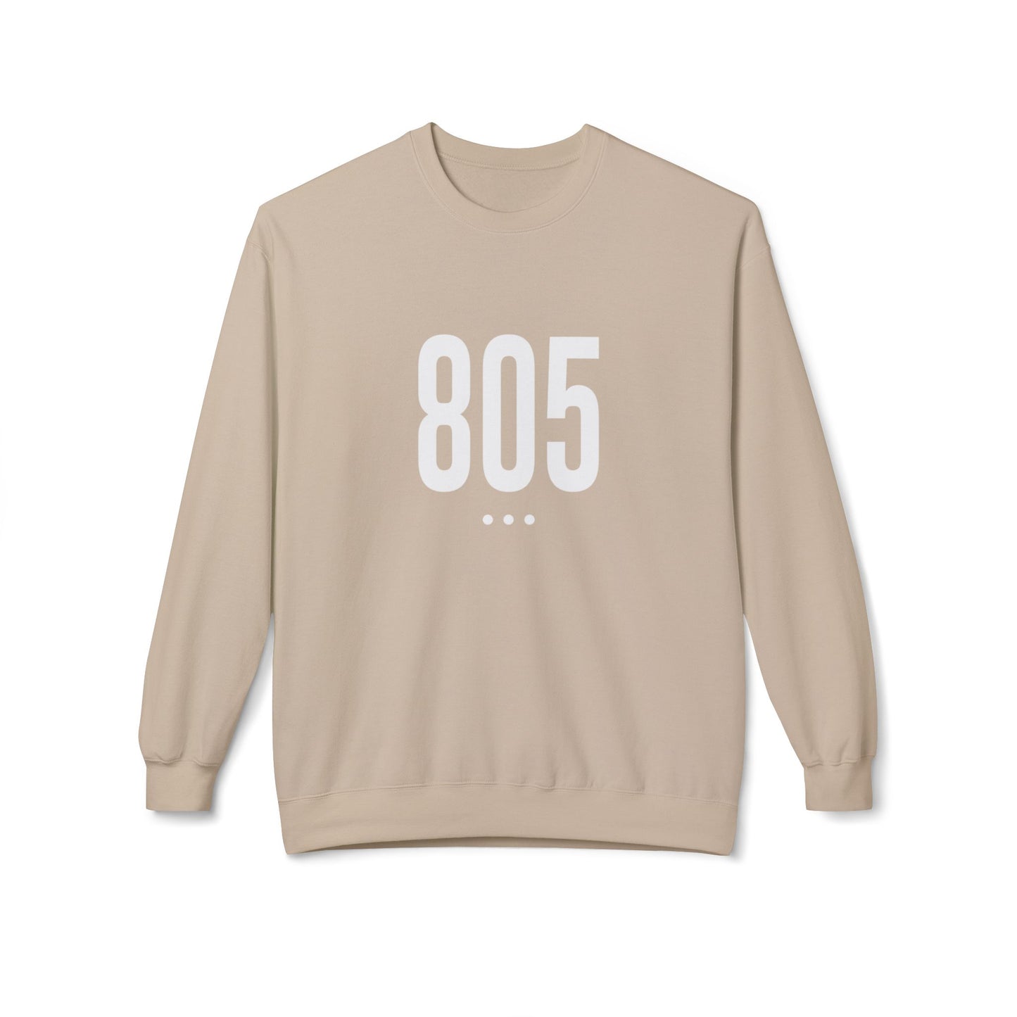 805 White Logo Front Unisex Crewneck Sweatshirt