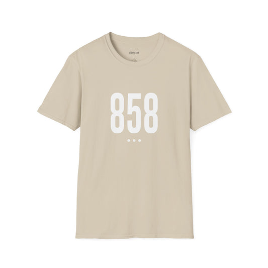 858 White Logo Front Soft-style T-Shirt